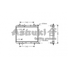 QP55-00 ASHUKI Радиатор, охлаждение двигателя