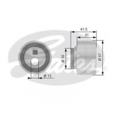 T41134 GATES Натяжной ролик, ремень грм