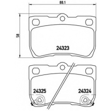 P 83 073 BREMBO Комплект тормозных колодок, дисковый тормоз