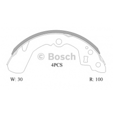 0 986 AB0 875 BOSCH Комплект тормозных колодок