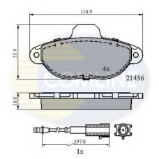 CBP21602 COMLINE Комплект тормозных колодок, дисковый тормоз