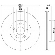 MDC2652 MINTEX Тормозной диск