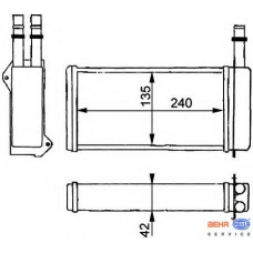 8FH 351 313-131 HELLA Теплообменник, отопление салона