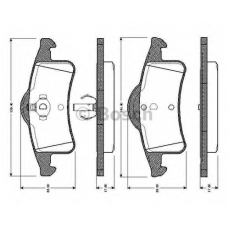 0 986 TB2 373 BOSCH Комплект тормозных колодок, дисковый тормоз