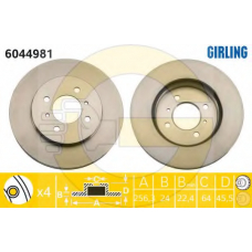 6044981 GIRLING Тормозной диск