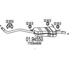 01.94550 MTS Глушитель выхлопных газов конечный