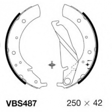 VBS487 MOTAQUIP Комплект тормозных колодок