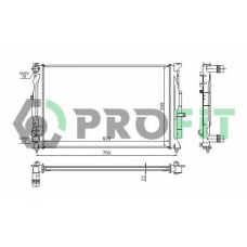 PR 0014A2 PROFIT Радиатор, охлаждение двигателя