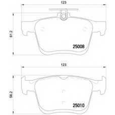 P 85 125 BREMBO Комплект тормозных колодок, дисковый тормоз