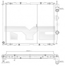 728-0014 TYC Радиатор, охлаждение двигателя