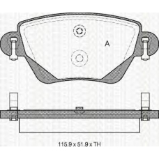 8110 16006 TRIDON Brake pads - rear