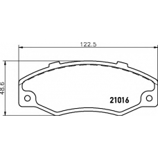 8DB 355 018-971 HELLA Комплект тормозных колодок, дисковый тормоз