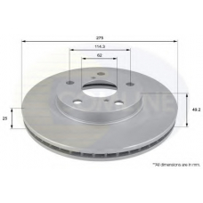 ADC01100V COMLINE Тормозной диск