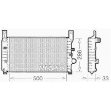 DRM10034 DENSO Радиатор, охлаждение двигателя