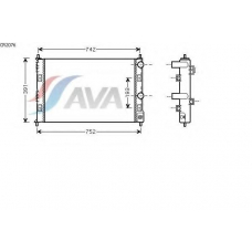 CR2076 AVA Радиатор, охлаждение двигателя