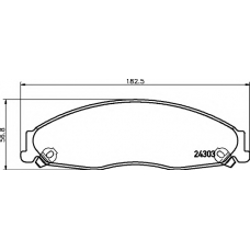 8DB 355 006-791 HELLA Комплект тормозных колодок, дисковый тормоз