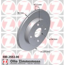 590.2553.00 ZIMMERMANN Тормозной диск