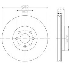 8DD 355 110-251 HELLA PAGID Тормозной диск