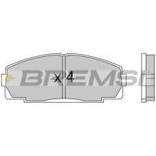 BP2438 BREMSI Комплект тормозных колодок, дисковый тормоз
