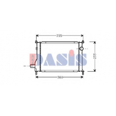 020270N AKS DASIS Радиатор, охлаждение двигателя