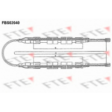 FBS02040 FTE Трос, стояночная тормозная система