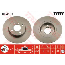 DF4131 TRW Тормозной диск