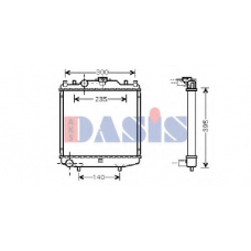 510018N AKS DASIS Радиатор, охлаждение двигателя