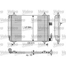 814066 VALEO Конденсатор, кондиционер