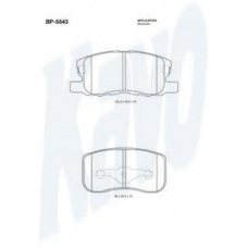 BP-5543 KAVO PARTS Комплект тормозных колодок, дисковый тормоз