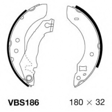 VBS186 MOTAQUIP Комплект тормозных колодок