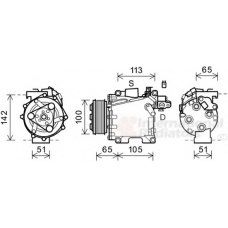 2500K278 VAN WEZEL Компрессор, кондиционер