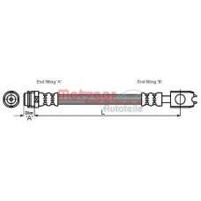 4116210 METZGER Тормозной шланг