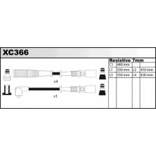 XC366 QUINTON HAZELL Комплект проводов зажигания