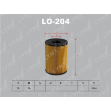 LO-204 LYNX Фильтр масляный