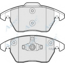 PAD1834 APEC Комплект тормозных колодок, дисковый тормоз