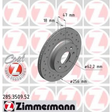 285.3509.52 ZIMMERMANN Тормозной диск