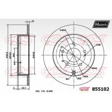 855102.0000 MAXTECH Тормозной диск