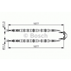 1 987 482 141 BOSCH Трос, стояночная тормозная система