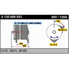 0 120 689 553 BOSCH Генератор