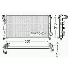 DRM09084 DENSO Радиатор, охлаждение двигателя