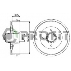 5020-0072 PROFIT Тормозной барабан