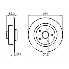 0 986 478 744 BOSCH Тормозной диск