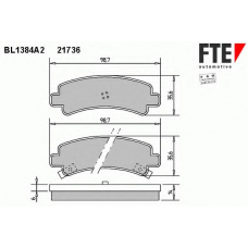 BL1384A2 FTE Комплект тормозных колодок, дисковый тормоз