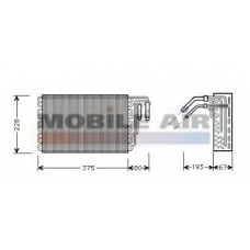 3000V020 VAN WEZEL Испаритель, кондиционер