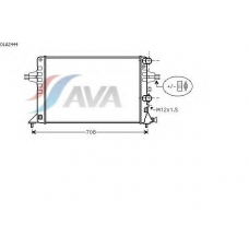 OLA2444 AVA Радиатор, охлаждение двигателя
