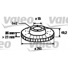 186705 VALEO Тормозной диск