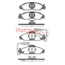 0624.02 METZGER Комплект тормозных колодок, дисковый тормоз
