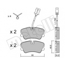 22-0065-0 METELLI Комплект тормозных колодок, дисковый тормоз