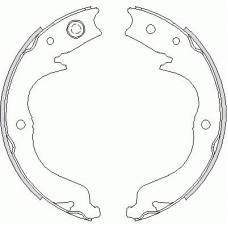 Z4748.00 WOKING Комплект тормозных колодок, стояночная тормозная с