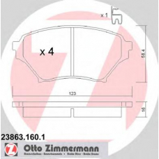 23863.160.1 ZIMMERMANN Комплект тормозных колодок, дисковый тормоз